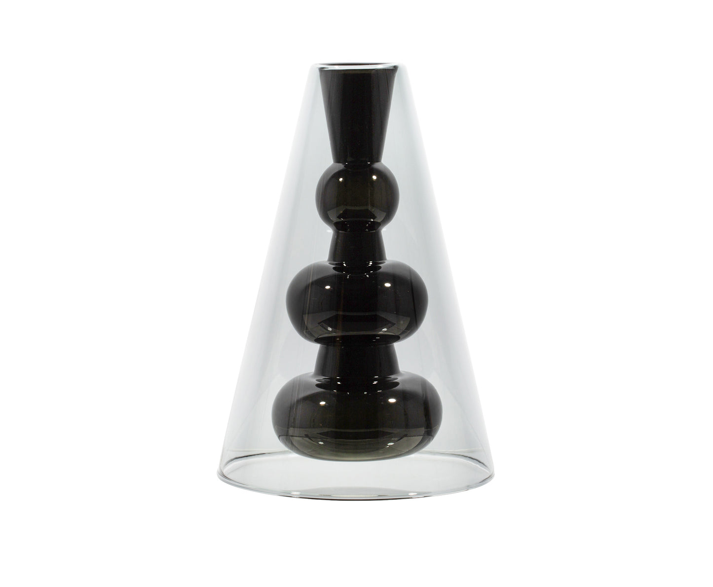 BUMP VASE CONE BLACK